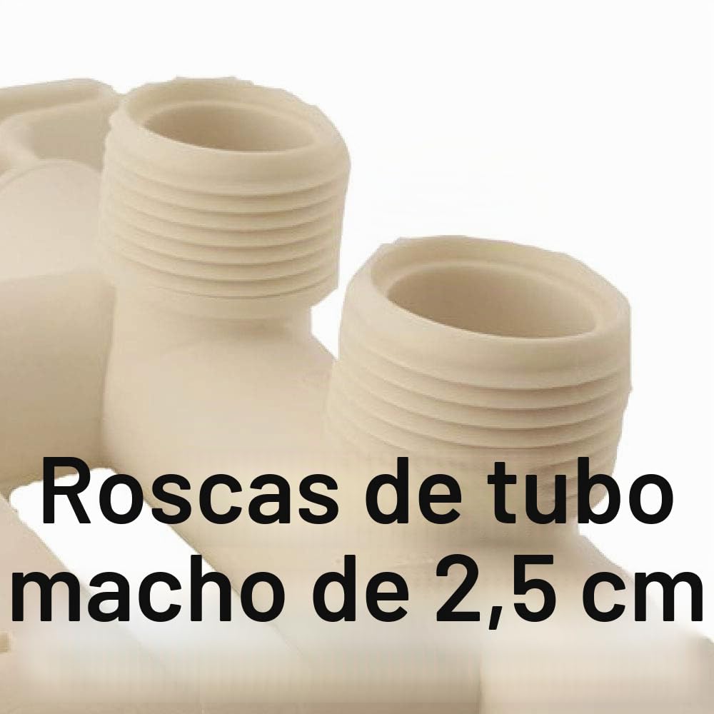 7129871 - Pieza original del fabricante original - Válvula de derivación del ablandador de agua con adaptadores roscados