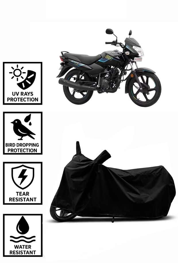 Image of Heavy Duty Waterproof Scooty & Bike Cover for Tvs Sport - UV Resistant, Dustproof & Rain Protection, All-Weather Outdoor Cover for Bikes & Scooty with Buckle Straps