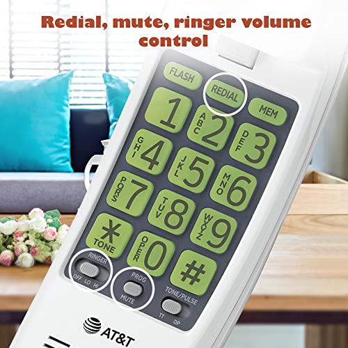 At&T 213 Corded Home Phone With Extra Big Buttons & Visual Ringer. No Ac Power Required thumb #6