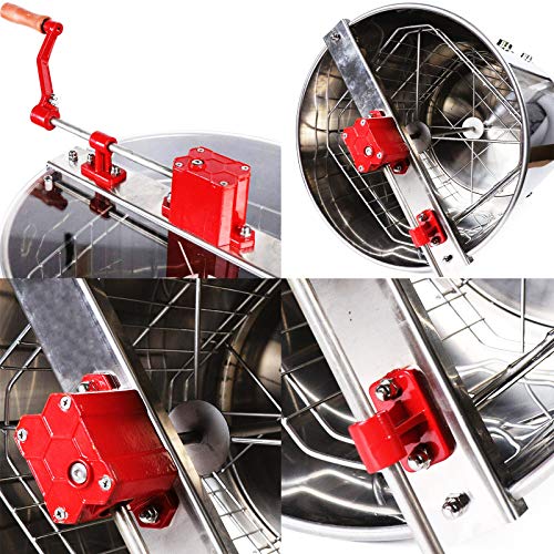 Fetcoi Manuelle Honigschleuder Edelstahl - 4 Rahmen Honig-Extraktor Imkerei Schleuder Bienenzüchter Zubehör für… – Bild 6