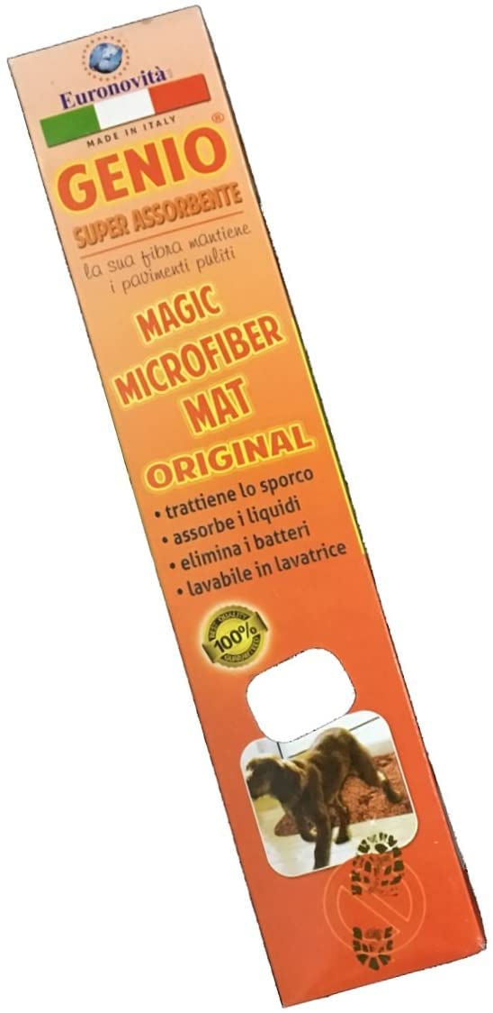 EURONOVITA' SRL Tappeto Magico Genio in Microfibra Antiscivolo Lavabile in Lavatrice - Varie Misure e Colori (Tortora, 57x200)