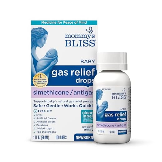 Mommy's Bliss Gas Relief Drops Bottle, Simethicone Drops for Infants, Relieves Stomach Discomfort, Safe & Gentle, Ginger Flavor, 1 Fl Oz (Pack of 1)