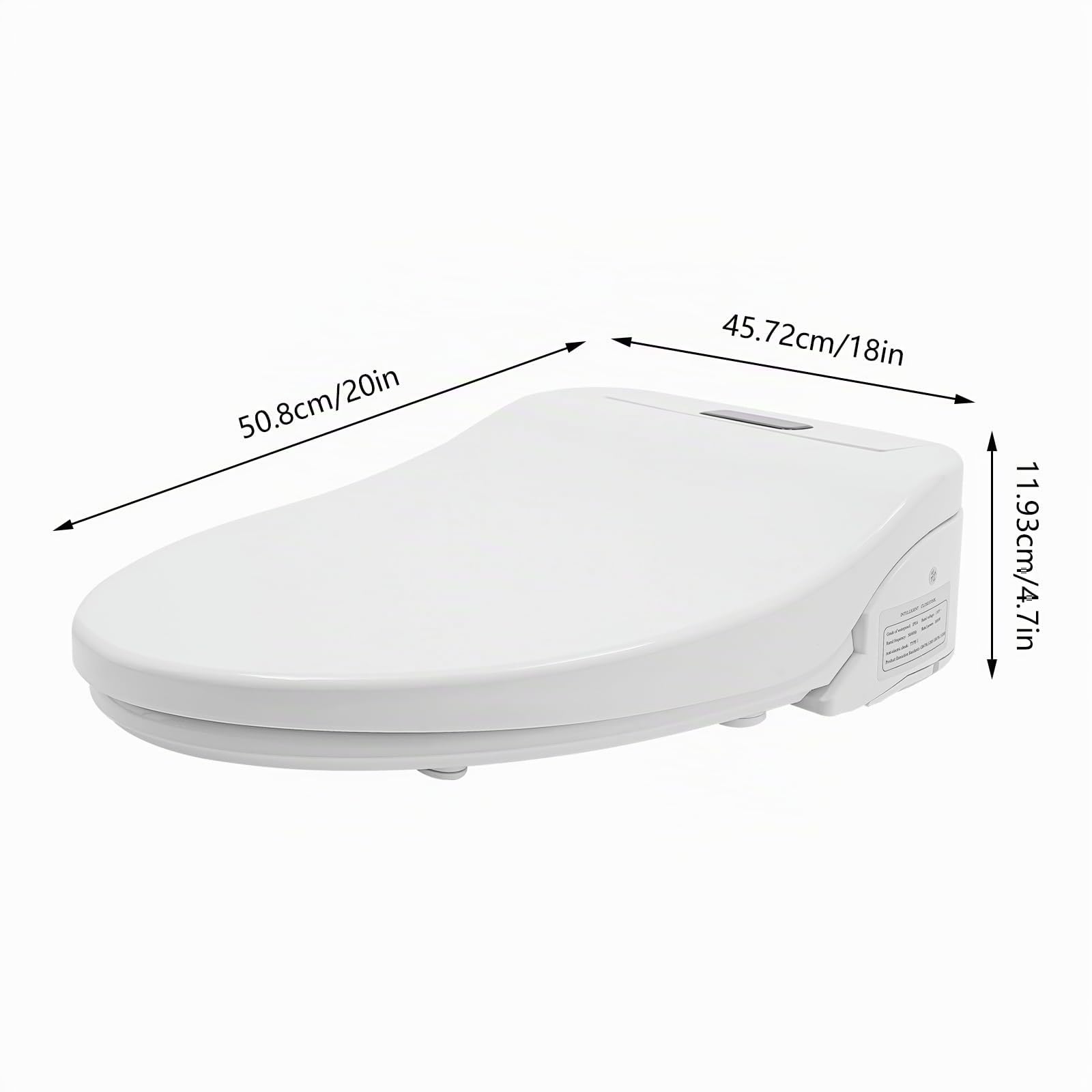 Bidet electrónico, asiento de inodoro inteligente inteligente, bidé de inodoro con control remoto y boquilla, múltiples modos de limpieza, agua ajustable y temperatura del asiento, secado de aire