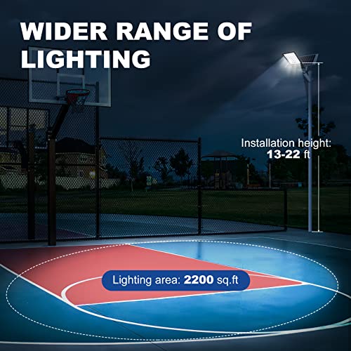 Wywna Solar Street Light 1000W Solar Street Lights Outdoor Waterproof 100000Lm Solar Powered Led Street Light Dusk To Dawn Super Bright Commercial Solar Parking Lot Lights For Yard/Garden/Stadium #TOP4