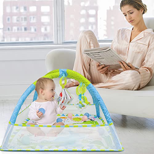 Dr.Rapeti Baby Play Mat, Baby Play Gym, Playmats & Floor Gyms, Infant Activity Gym Mat, Speelmat met Speelboog, Afneembare Spiegel, Zacht Boek en Ballen Speelgoed, Dikke Niet Giftige Speelmatten - Afbeelding 7