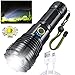 Taschenlampe Led 10000 Lumen Aufladbar，LED Taschenlampe Extrem Hell mit 5 Lichtmodi, IP55 Wasserdicht Zoombar Taktische Taschenlampe, Batterie Enthalten, Lange Laufzeit Taschenlampen die Jagd