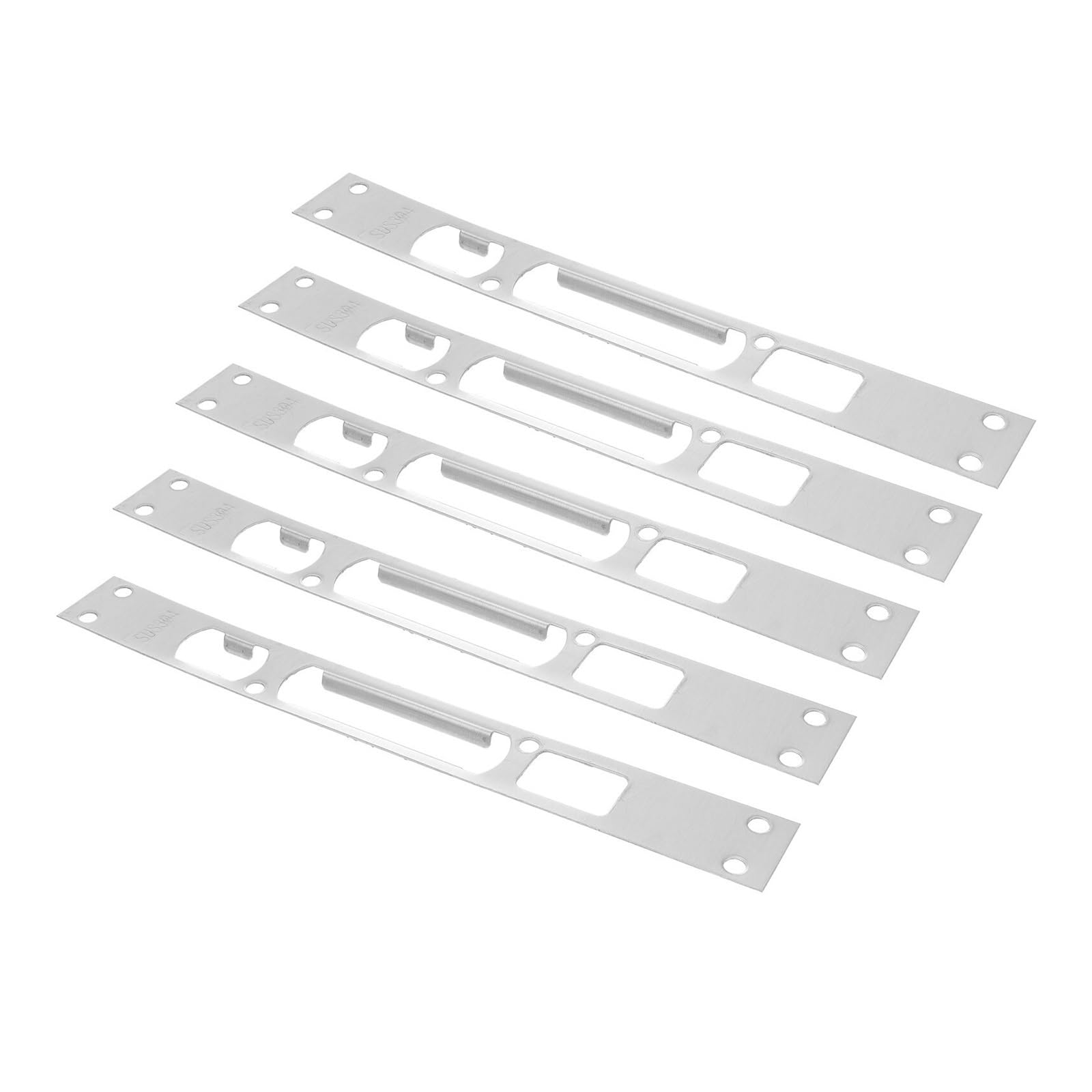 Gentryroo Silver 5Pcs Door Lock Body Plates Stainless Steel Security Locks Reinforcement