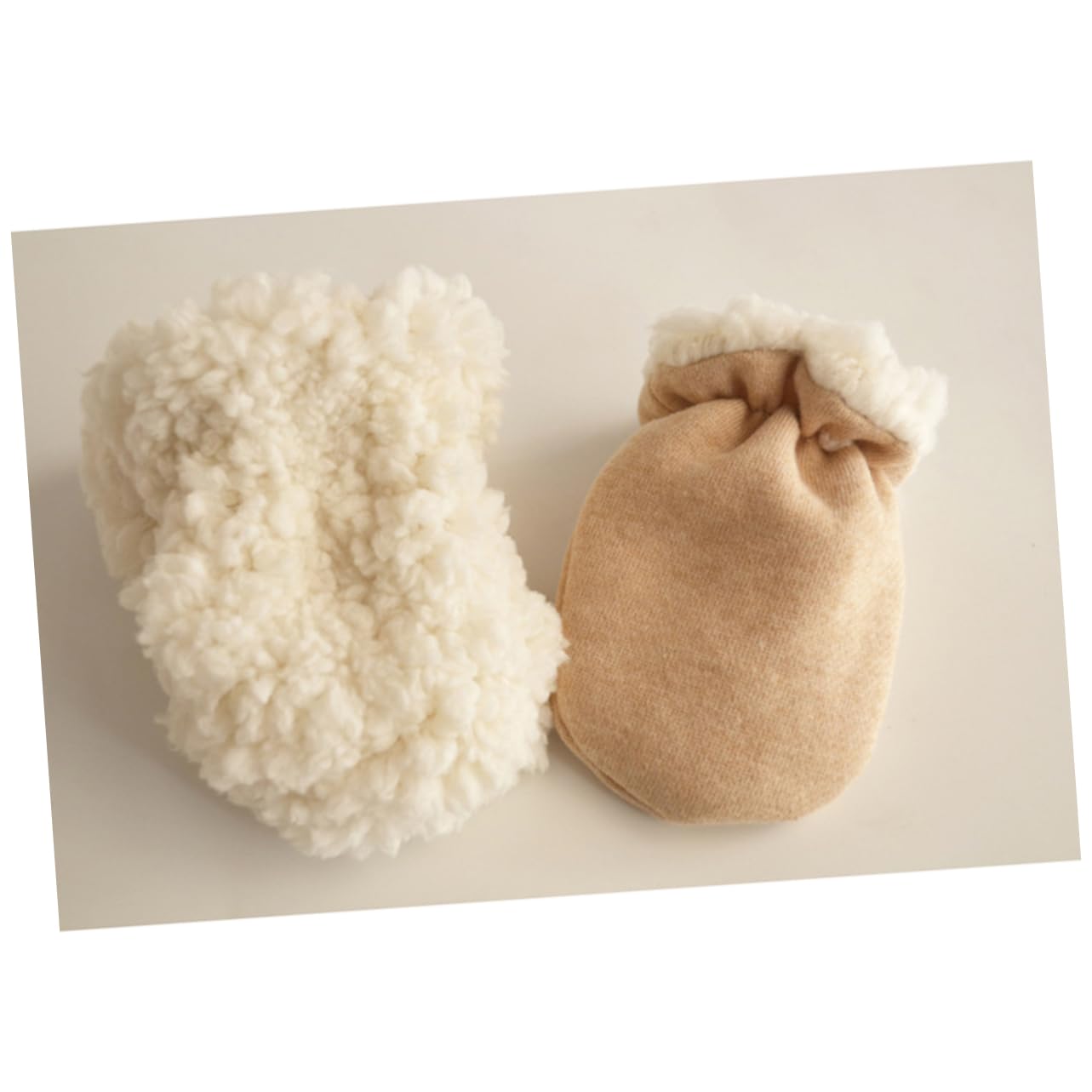 Ipetboom Thermal Mittens for Toddlers Sleeves Newborn Winter Gloves Soft Cotton Unisex for Autumn Winter