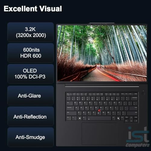 Image of Lenovo ThinkPad T1g Gen 8 Mobile Workstation Laptop (NVIDIA RTX 5070 8GB, Intel Core Ultra 9 285H, 64GB DDR5, 2TB SSD, 16 inch 3.2K OLED Touchscreen) for Gaming, Business & Design, Fingerprint, Win 11 Pro