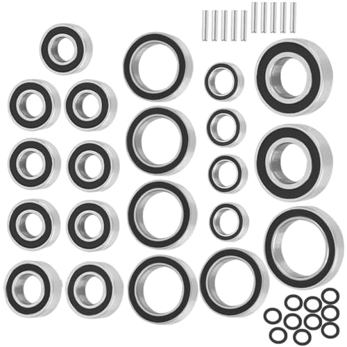 hopsupRC RC Sealed Bearings Kit Upgrade Parts for 1/10 Slash 4WD LGC,Slash/Rustler/Stampede/Telluride/Rally 4X4 (VXL).Black.