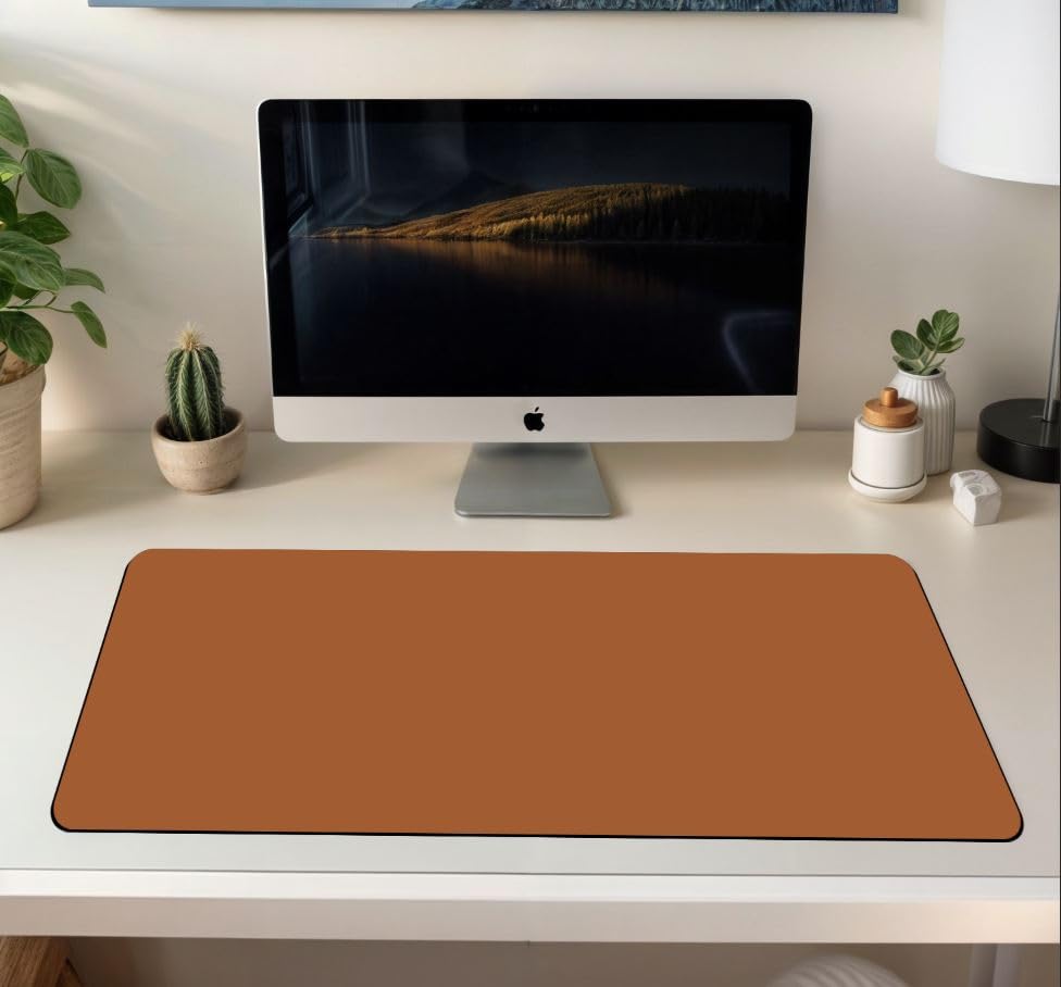 Image of ON TREND Premium Extended Mouse Pad, Large Premium Desk Mat Anti Skid Rubber Base for Desktop Laptop PC Office Gaming (Size- 23 X 11 x 0.12 Inch) (Brown)