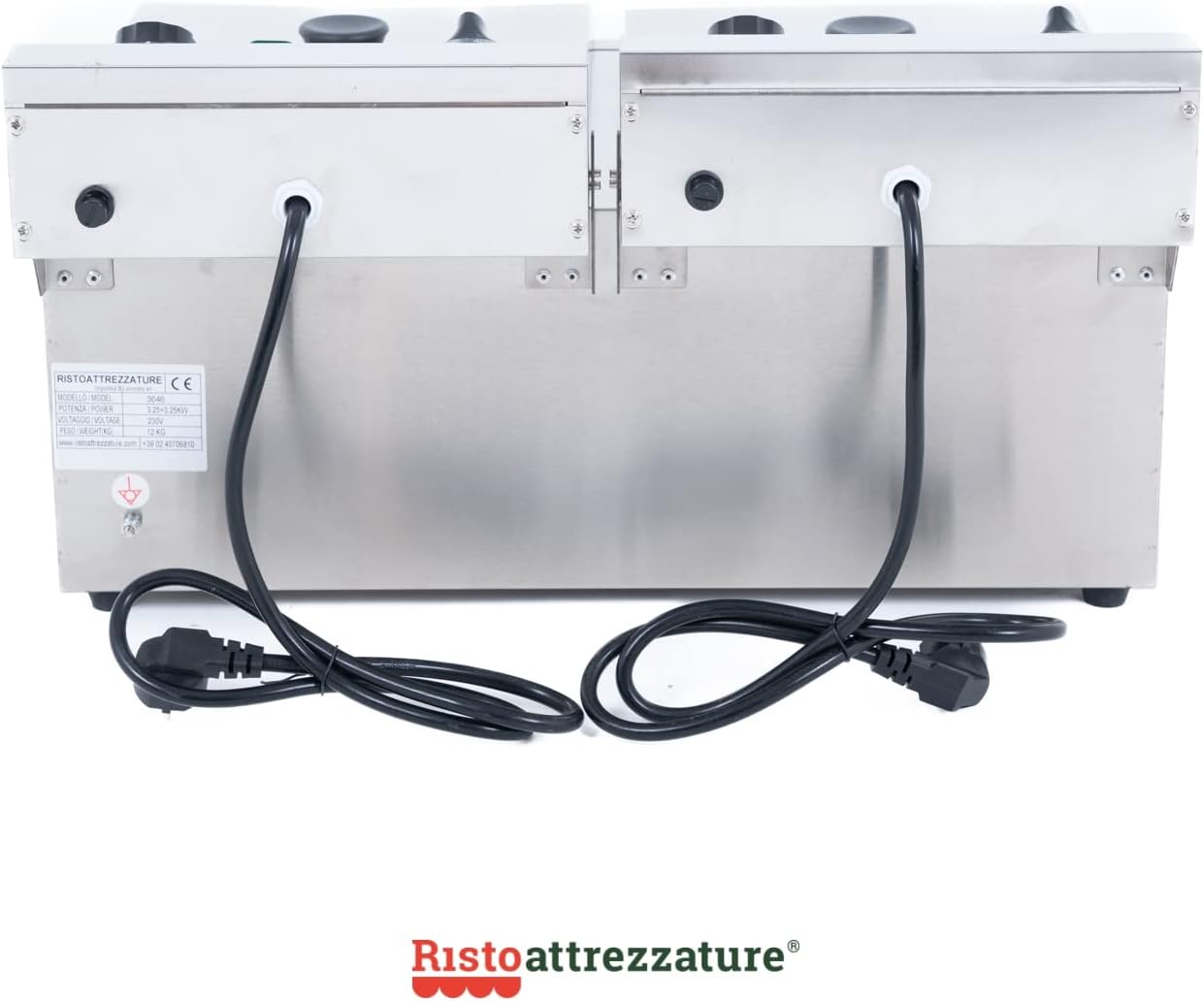 Friggitrice Elettrica Doppia Vasca, Professionale in Acciaio Inox - 13+13 Litri, Capacità Olio 10+10 Litri Friggitrice Elettrica Doppia Vasca, Professionale in Acciaio Inox - 13+13 Litri, Capacità Olio 10+10 Litri