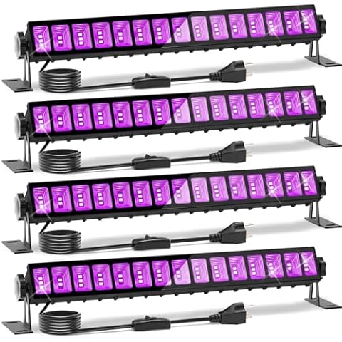 YQNLIFA Black Light Bars with Plug+Switch+5ft Cord Cover