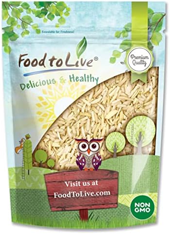 Blanched Slivered Almonds, 8 Ounces – Non-GMO Verified, Chopped Raw Blanched Almonds, Unsalted, Vegan, Keto, Kosher, Bulk. High in Protein, Vitamin E, Riboflavin. Great for Cooking, Baking, Salads.