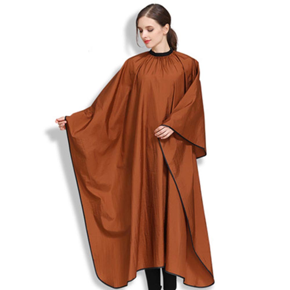 Alta Qualità Mantella Per Tagliare I Capelli Taglio Adulto Salone Barbiere Parrucchiere Cape Taglio Di Capelli Capo Impermeabile Abito Di Tintura Professionale Parrucchiera Strumento,Marrone,3PCS