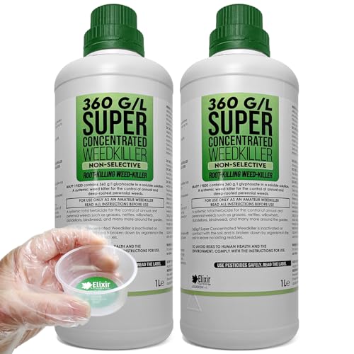 HOME & GARDEN WEED CONTROL HERBICIDE 2L | INDUSTRIAL STRENGTH GLYPHOSATE KILLER FOR EFFECTIVE OF ANNUAL PERENNIAL GRASS BROAD LEAVED WEEDS