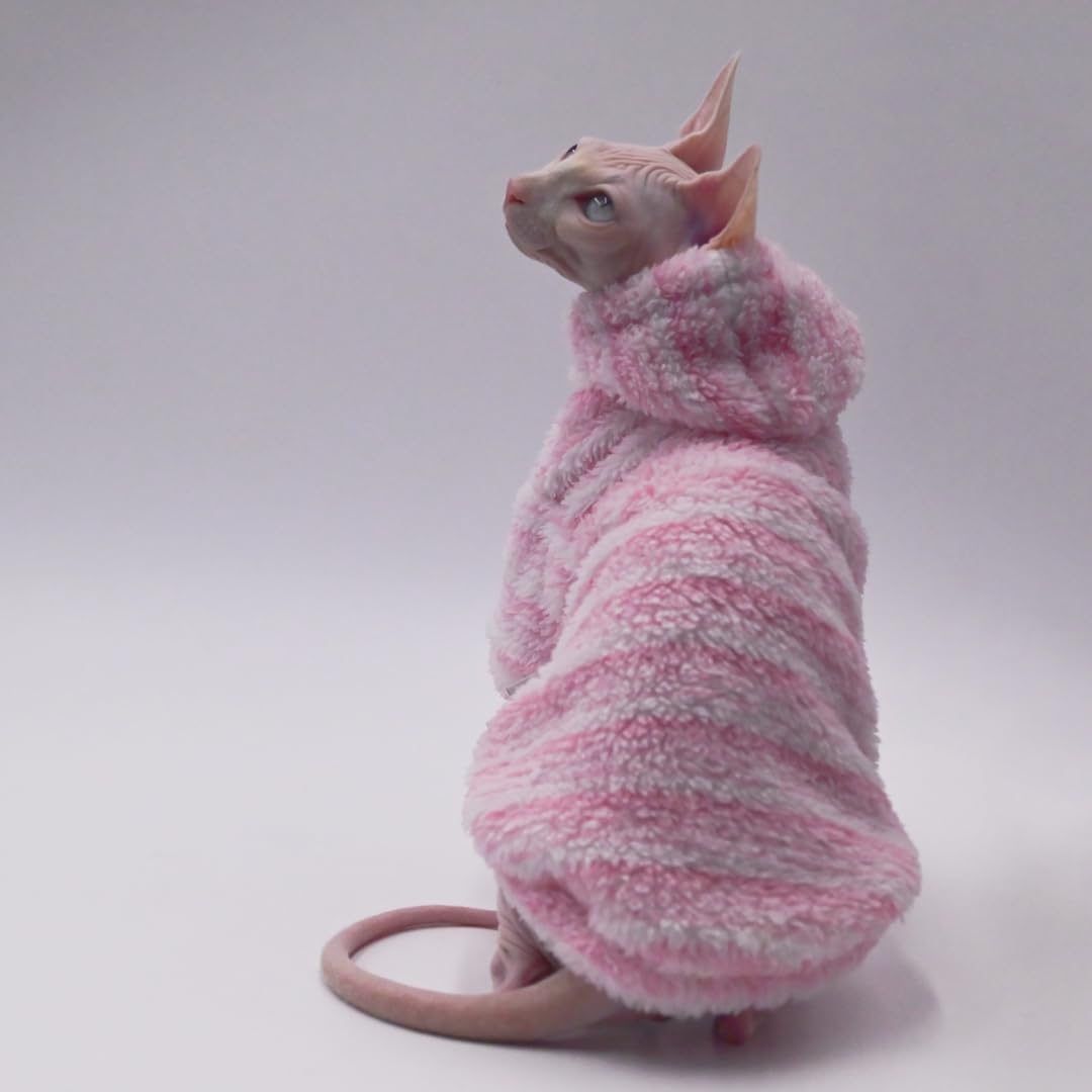 Felpa Con Cappuccio Per Gatti Senza Pelo - Calda, Spessa, Per Sphynx E Razze Simili, Taglia S Grigia