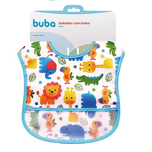 Babador Com Bolso Safari Azul, Buba, Azul