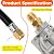 ETERMETA Natural Gas Conversion Kit Regulator Compatible with Kitchen Aid 710-0003 Gas Grill with Hose 1/2" Male Flare Fitting Replace 3030 CNG 4.0" & LP 10"