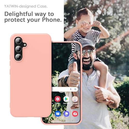 Image of YATWIN Silicone Back Case for Samsung Galaxy A35, Soft-Touch Phone Back Cover for Samsung Galaxy A35 - Pink