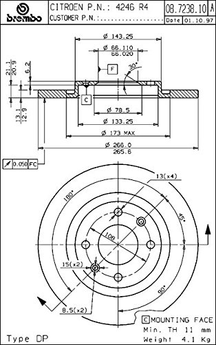 Kit Dischi E Pastiglie Freno Brembo | SMC 08.3636.10 & P23021-4 | Per Auto E Fiat - Foto 3
