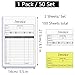 XUEJITECH 50 Sets Invoice Receipt Book for Small Business, 5.5 x 8.3 in Receipt Book with Carbon Copies - White/Yellow