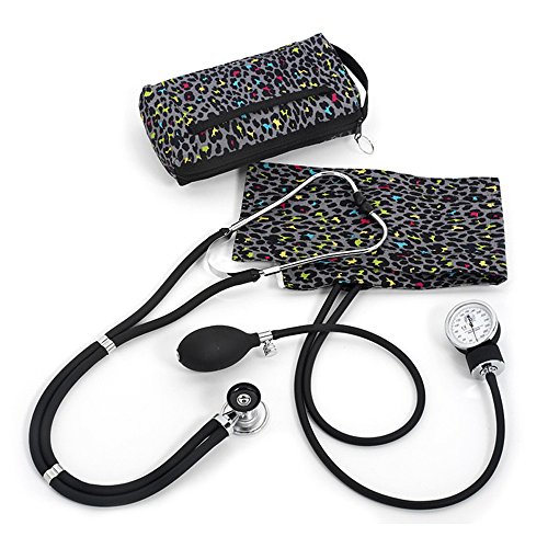 Prestige Medical Aneroid Sphygmomanometer/Sprague-Rappaport Kit, Leopard Print Grey