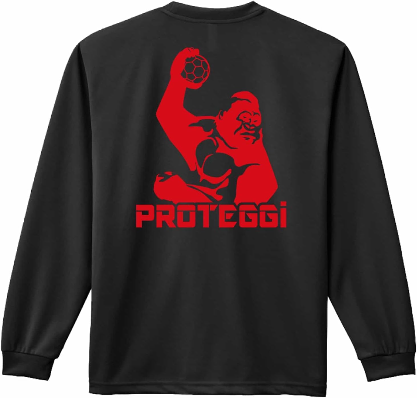 [プロテッジ] ハンドボール ロンT 長袖Tシャツ 練習着 ドライ ゴリラワークアウト ハンドボール ハンドボールで人格が変わります ご注意ください ロンT 長袖Tシャツ 練習着 ドライ - プロテッジ - ハンドボールTシャツ/ユニフォーム/練習着 /ウェア専門店