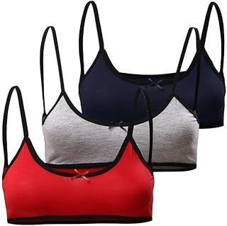 حمالة صدر قطن للنساء، مجموعة من 3 قطع