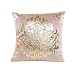 Winhurn Classic Golden Flower Pattern Cushion Cover Pillow Case for Sofa Home Decor (Beige)
