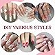 9 Stück Nagelstempel Set French Nails Stempel Silikon Transparent Nagel Stempel mit Schaber,French Nails Pinsel,Nagelwerkzeug-Zubehör,für die French-Maniküre zu Hause
