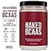 NAKED BCAAs Amino Acids Powder, Only 1 Ingredient, Pure 2:1:1 Formula, Vegan Unflavored Branched Chain Amino Acids, Instantized All Natural BCAA Supplement - 500 Grams, 100 Servings