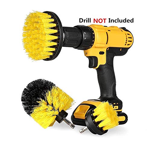 Buy 3Pcs/Set Yellow Electric Drill Brush Car Tires Nylon Power Scrubber