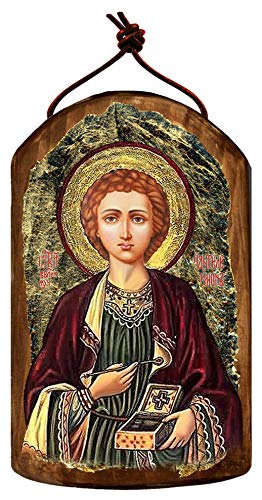 gDeBrekht 87023 Inspirational Icon Saint Panteleimon Wooden Ornament