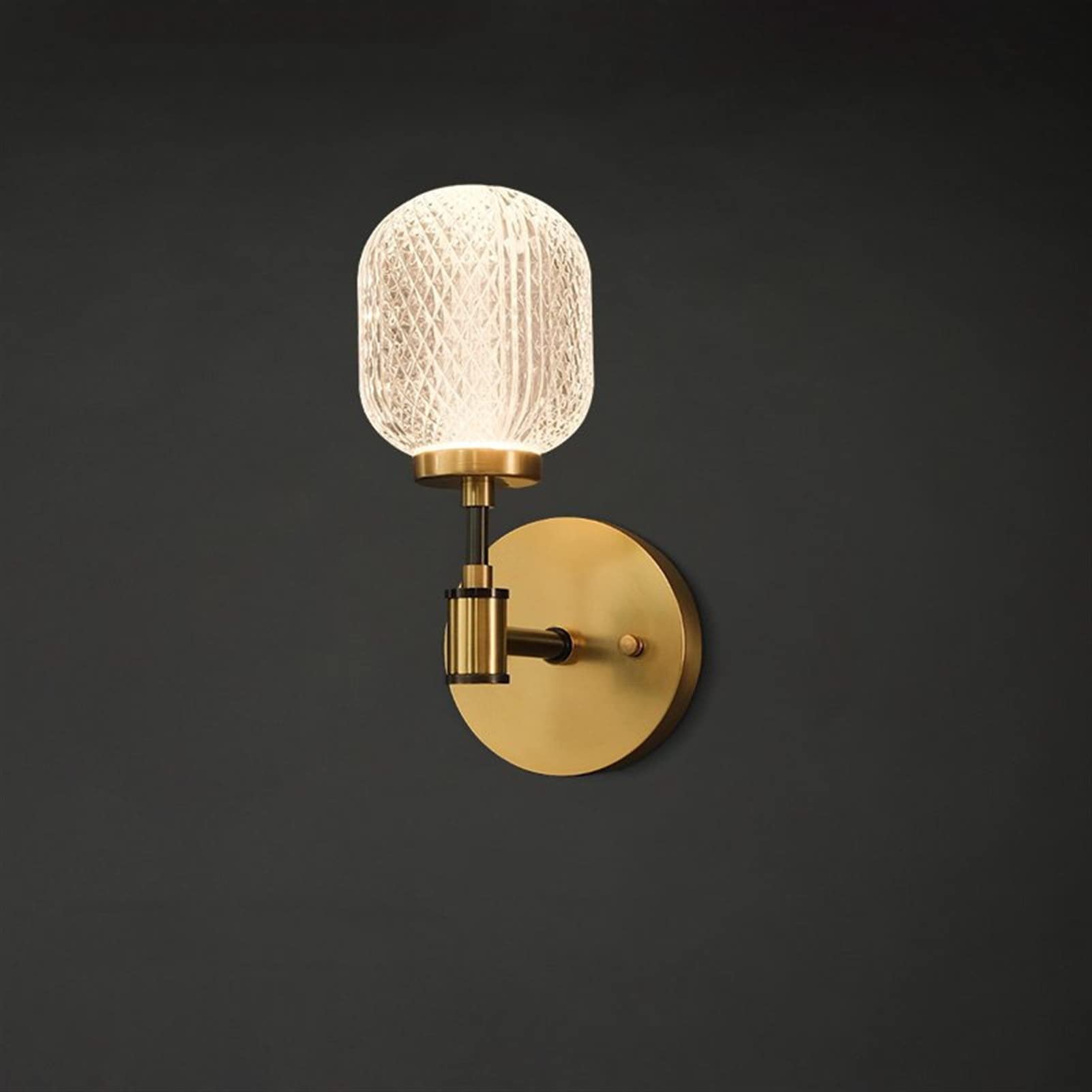 ZTCHSENZT Wall Sconces, Modern Wall Sconce, Modern Full Copper Luxury LED Wall Lamps Living Room Background Lamp Bedroom Bedside Lights Study Room Decor Wall Lighting,B