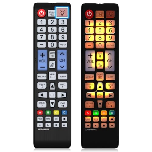 Upgrade Ersatz Samsung Fernbedienung mit Hintergrundbeleuchtung, Universalfernbedienung für alle Samsung LED LCD QLED UHD HDTV 3D 4K 8K Smart TVs, Keine Einrichtung erforderlich