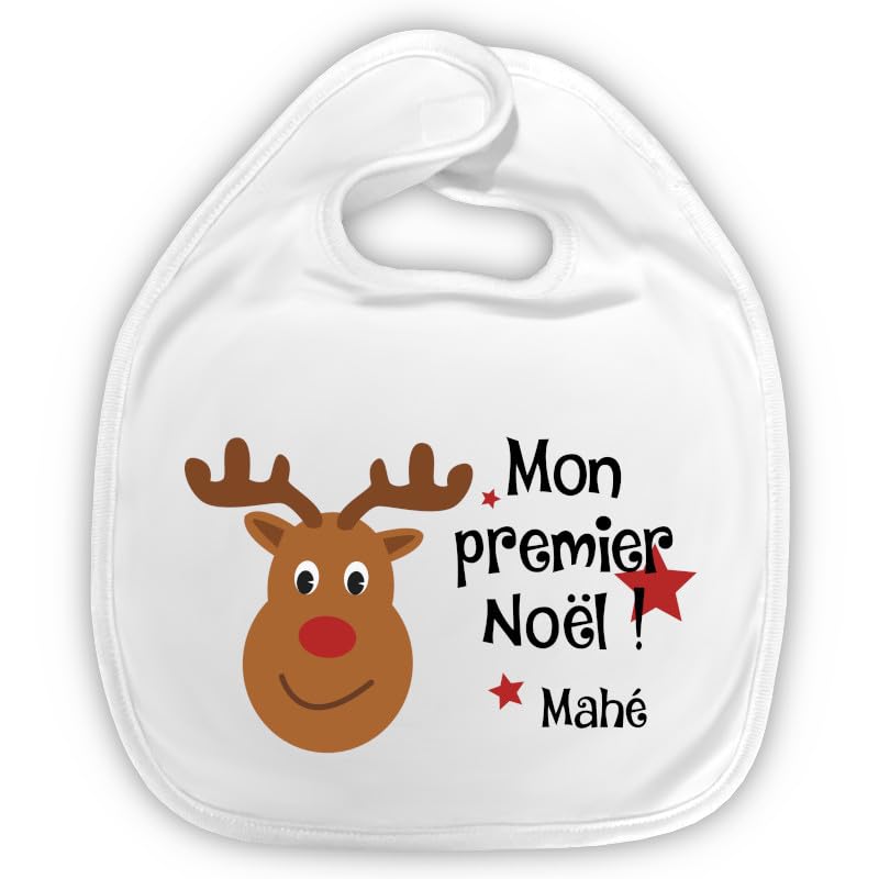 Le grand bavoir à personnaliser cadeau de Noël pour bébé