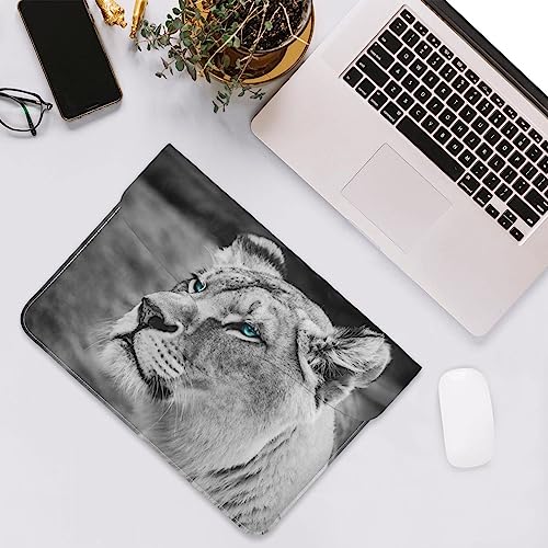 Funda para portátil con diseño de leona ojos azul verdoso miniatura 7