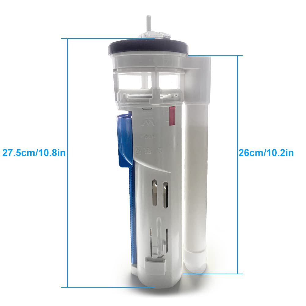 T Tulead WC Spülventil Doppelspülung - 27,7cm Für 2-teilige Toilette