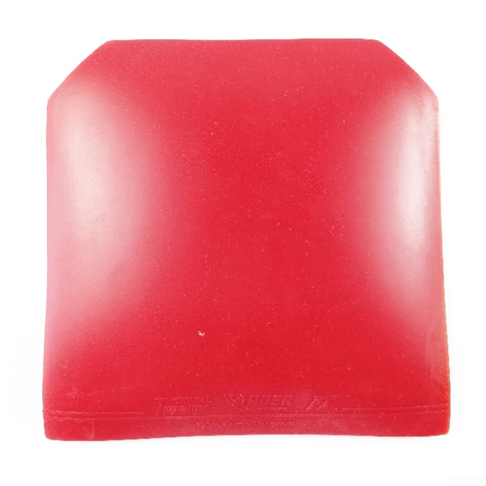 Hoja de goma de tenis de mesa con esponja de alta elasticidad, pegamento inverso duro para pala de ping pong, velocidad de giro y control mejorados, color negro y rojo