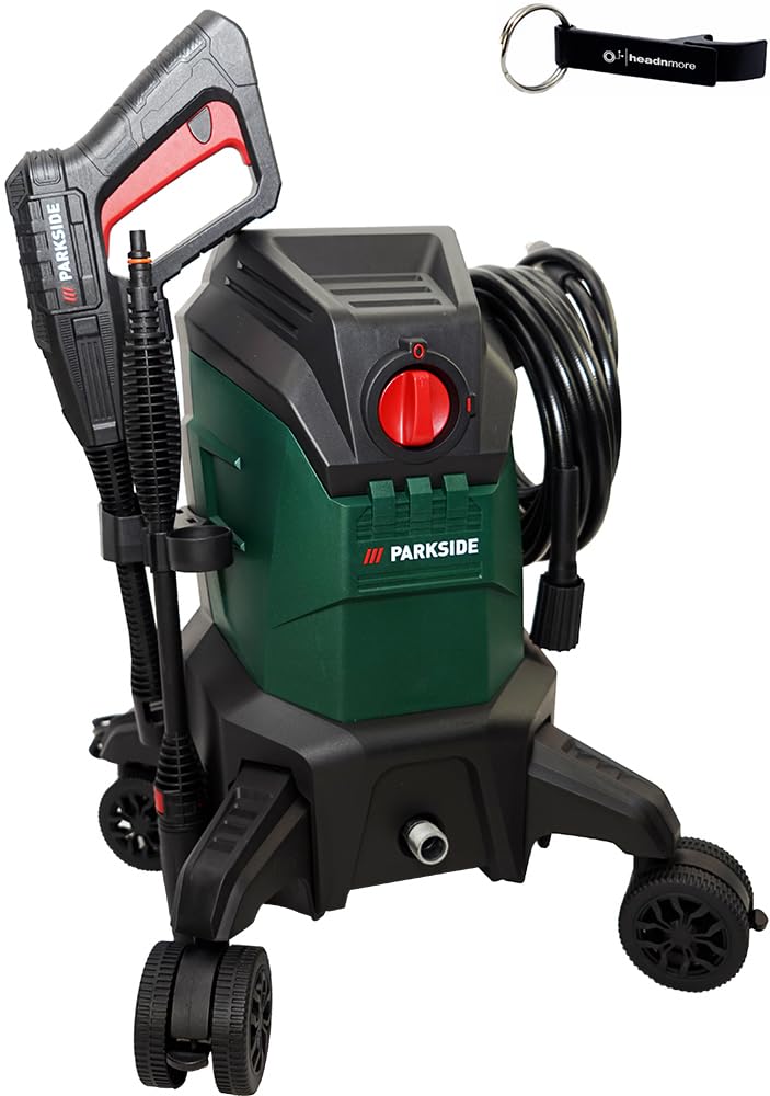 HEADNMORE® Parkside® Limpiador de Alta Presión PHDF 150-420 l/h, 100 bar, 2000 W, con llavero, verde