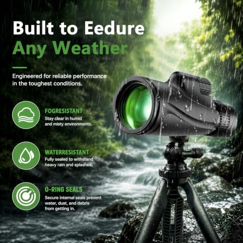 Monocular-Telescope 80x100 High Powered Monoculars High Definition for Adults High Powered with Smartphone Adapter Telescope Bird Watching Travel Camping Hiking — view 5