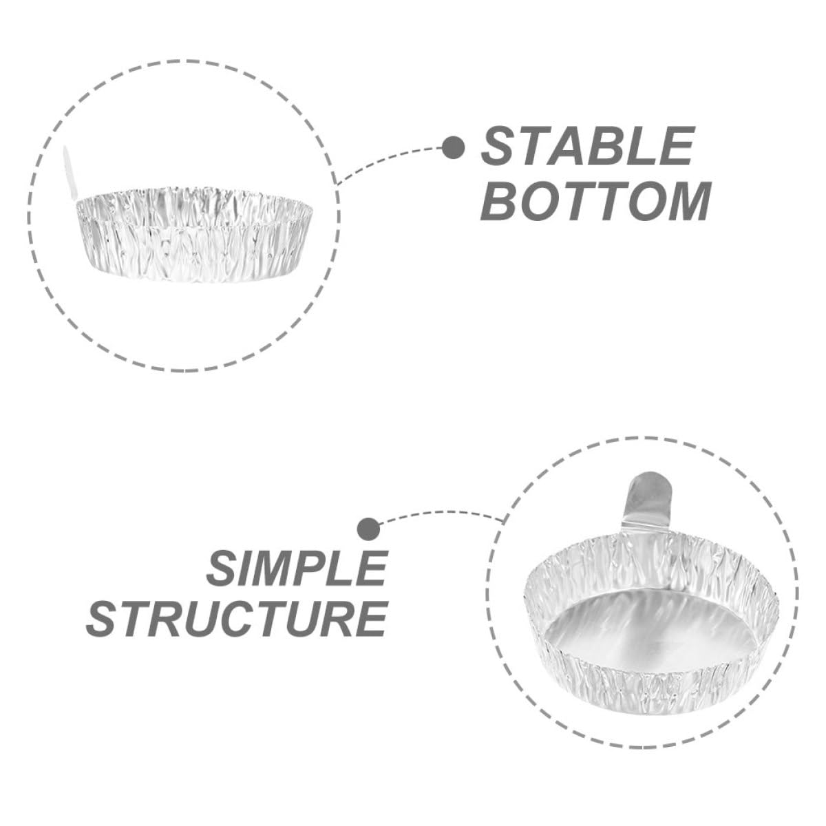 VALICLUD 200 Platos de Pesaje de Aluminio con Asas Tamaño Mediano 60 MM 42 Ml Recipientes de Pesaje para Laboratorio Químicos Bandejas Ligeras y Portátiles para Líquidos y Polvos