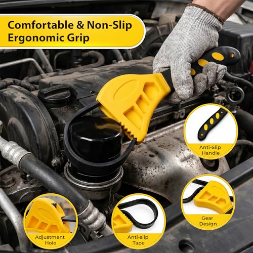 Homentry 2-Pack Heavy-Duty Strap Wrench