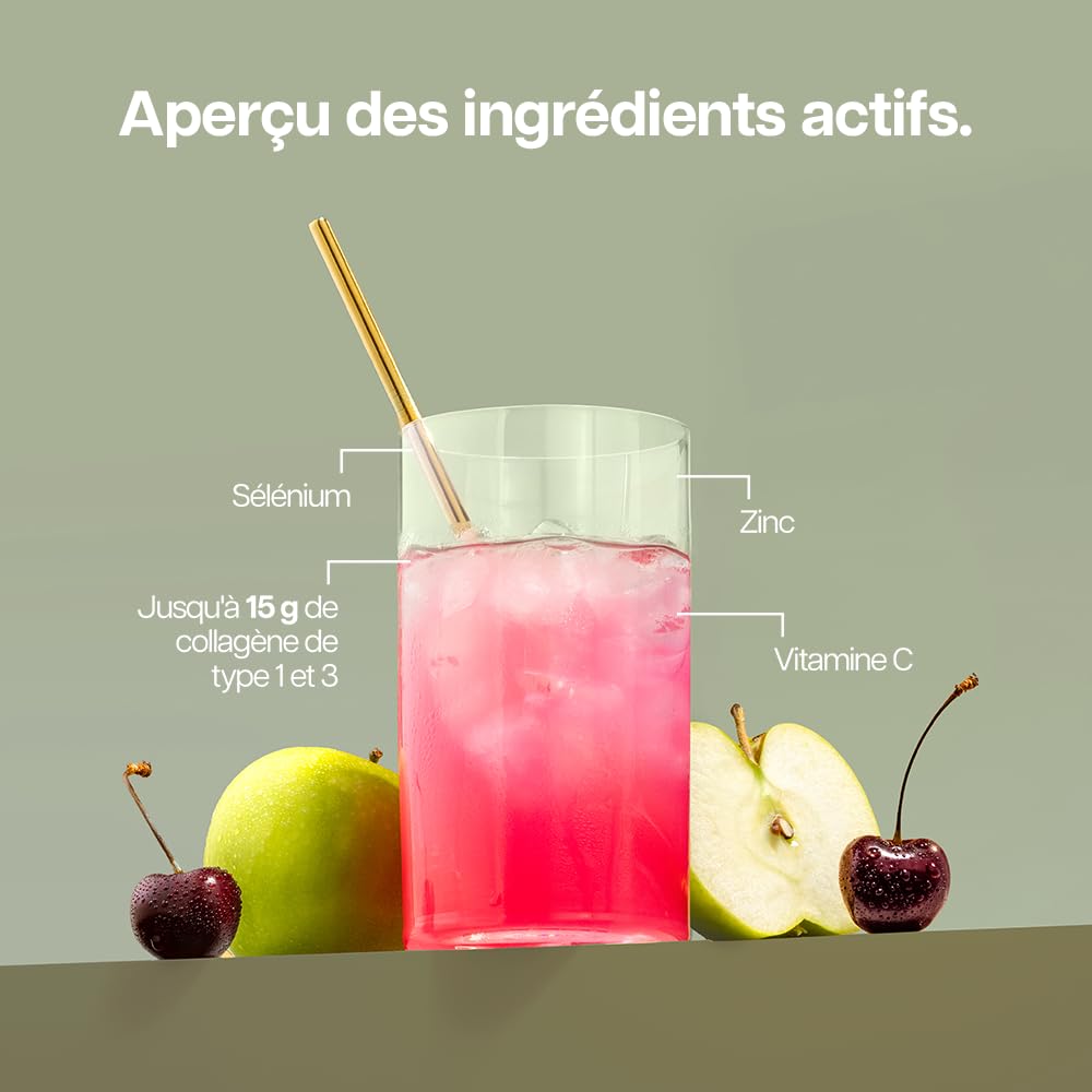 Protein Works | Clear Collagen 360 - Gold, Explosion de Fruits Rouges, 480g | Poudre de Collagène, Peptides Type 1 & 3, Vitamine C, Zinc, Sélénium, Soutien Articulations & Os, 32 Portions