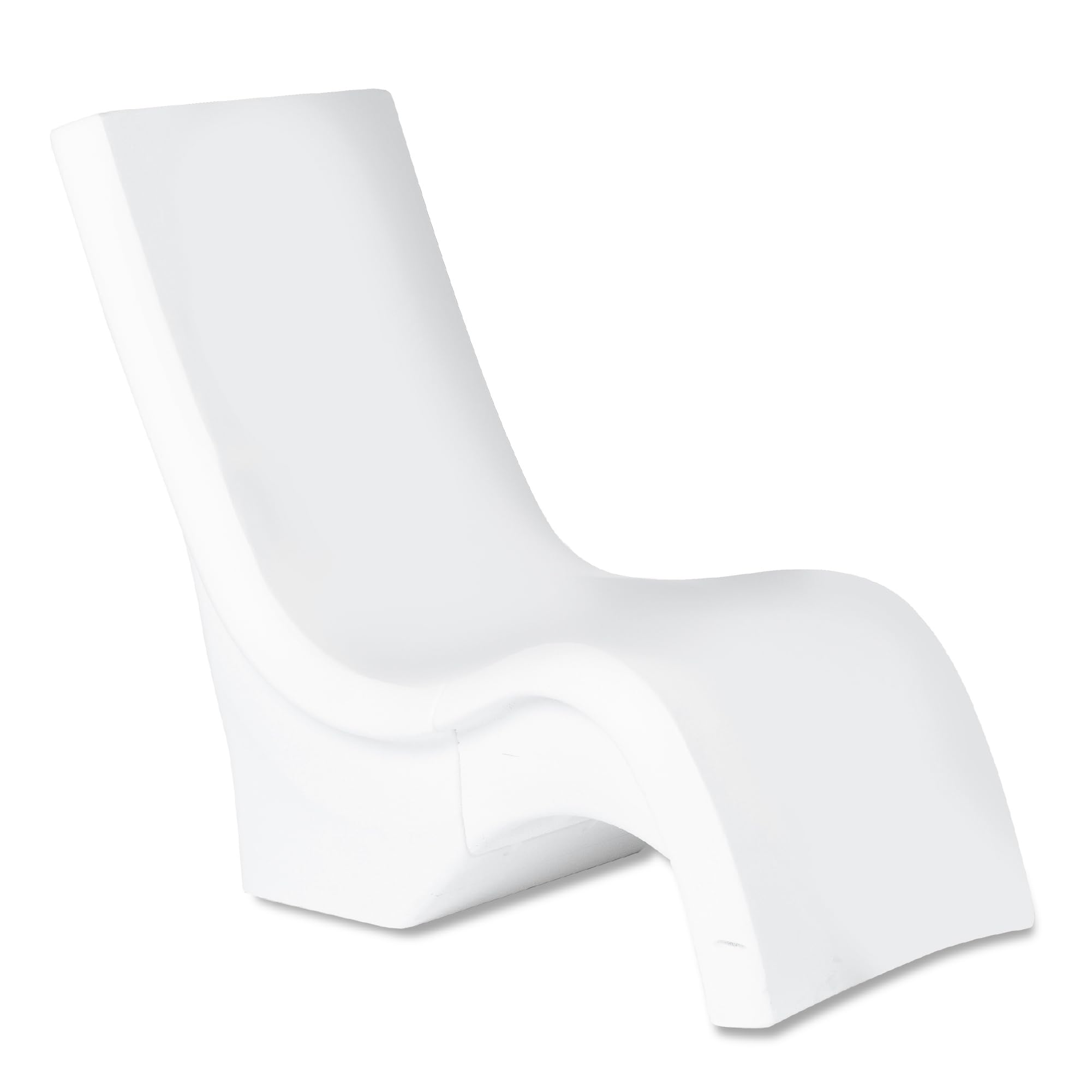 Step2 Vero Pool Chair, Fade-Resistant, Waterproof Patio Furniture for Sun Shelf, Use in Pools up to 15-Inches of Water, Weighted, 43"D x 23"W x 37"H, Resin, White