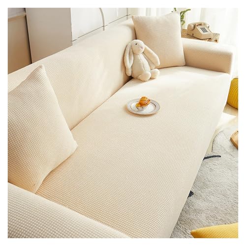 Housse de canapé extensible en velours pour protéger un canapé abîmé