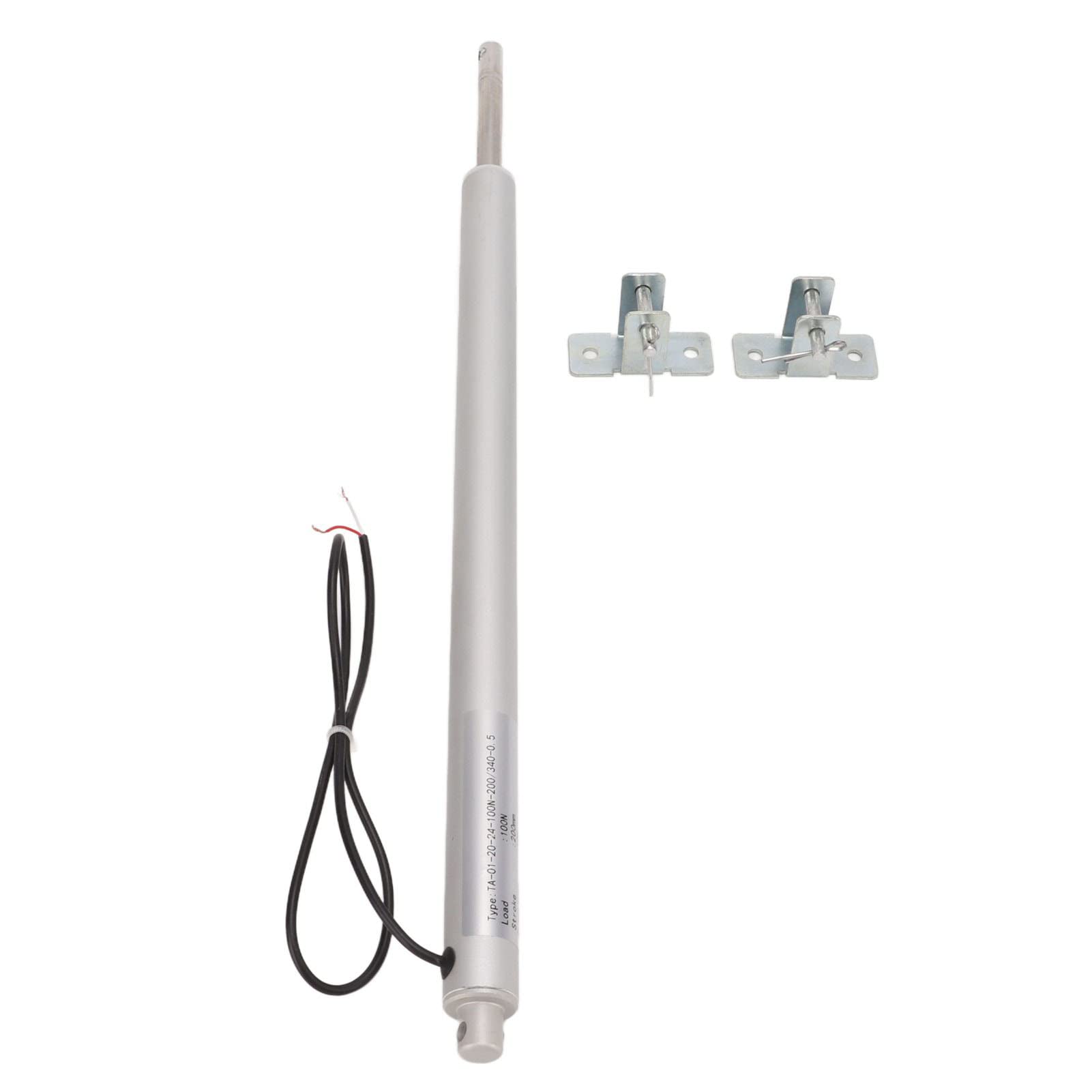 Attuatore lineare elettrico, corsa 200 mm, 100N in lega di alluminio con trasmissione di riduzione della velocità e interruttore di fine corsa, per tavolo (12V)