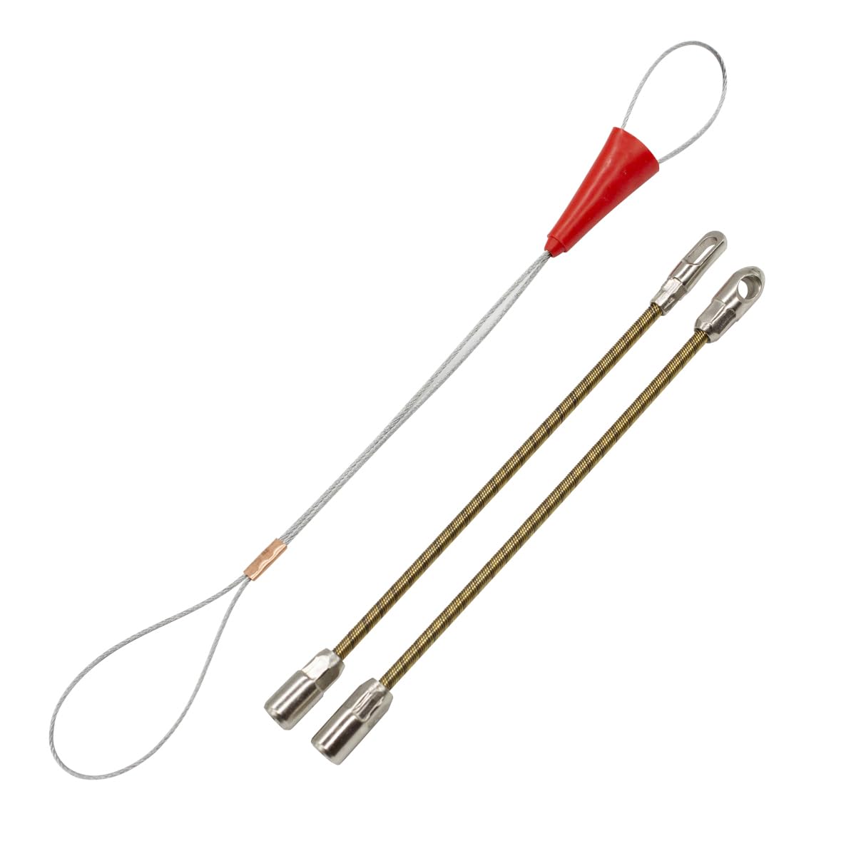 Guia Pasacables Profesional Triple Trenzada con Tubo Organizador Guarda Guia 7mm con Terminales Intercambiables Electricista Profesional para Pasar Cables Paredes, Pisos y Conductos PET (30 Metros)