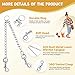 PETTOM Heavy Duty 2 Way Dog Lead Metal Chain Double Pet Clip Leash Coupler 360° Swivel No Tangle Double Dog Walking & Training Leash(S 3.0mm*50cm Double Leash, Silver)